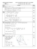 dap an thi thu lop 10 2017 2017 yen dinh de so 1