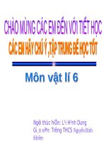 bài giảng: vật lí 6: sự dong dac (dạy theo chủ đề)