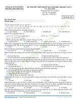 De thi thu mon Hoa truong THPT Phu Duc Thai Binh lan 3 nam 2017