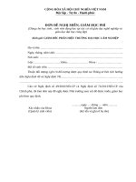 Don de nghi mien giam hoc phi