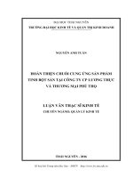 Hoàn thiện chuỗi cung ứng sản phẩm tinh bột sắn tại Công ty Cổ phần Lương thực và Thương mại Phú Thọ (LV thạc sĩ)