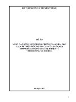 NÂNG CAO NĂNG LỰC PHÒNG, CHỐNG PHẦN MỀM ĐỘC HẠI, CẢI THIỆN MỨC ĐỘ TIN CẬY CỦA QUỐC GIA TRONG HOẠT ĐỘNG GIAO DỊCH ĐIỆN TỬ THEO HƯỚNG XÃ HỘI HOÁ
