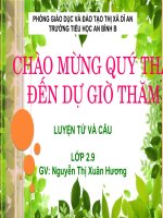 Luyện từ và câu 2. Tuần 8. Từ chỉ hoạt động, trạng thái. Dấu phẩy