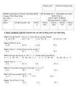 Bộ đề trắc nghiệm thi học kì môn toán lớp 6 có hướng dẫn và đáp án 
