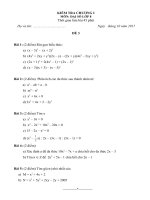 Đề và đáp án kiểm tra chương 1 đại số lớp 8 (Đề số 1)