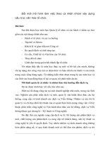 Đổi mới mô hình làm việc theo cá nhân nhóm xây dựng cấu trúc văn hóa tổ chức 