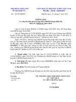 TB chuyen thoi gian hop thu 4 HDND huyen khoa IV