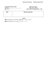 Đề kiểm tra 15 phút môn đại số 7 tuần 6 