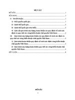 phân tích đánh giá quá trình xây dựng hoàn thiện các quy định về cách xác định và quy chế các vùng biển thuộc chủ quyền Việt Nam