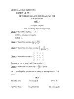 Đề và đáp án Toán Cao Cấp lần 2 (2016-2017) De DapAn TCC Lan2