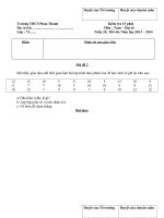 Đề kiểm tra 15 phút đại số 7 tuần 24 