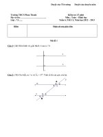 Đề kiểm tra 15 phút môn đại số 7 tuần 7 
