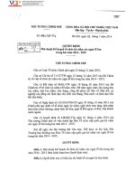 QD1063TTg phê duyệt các ngày lễ lớn năm 2014 2105