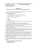 Bien ban hoi thao cong tac duy tri si so hoc sinh