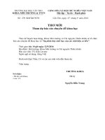 V v Tham dự báo cáo chuyên đề khoa học lúc 14 giờ ngày 12 9 2016