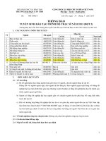 Thông báo tuyển sinh đào tạo trình độ thạc sĩ năm 2013 đợt 2