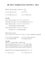 ĐỀ TRẮC NGHIỆM TOÁN CHƯƠNG 1 ĐẠI SỐ 11 (ĐỀ SỐ 3)
