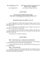 416 QĐ-BGTVT - Về việc công bố sửa đổi thủ tục hành chính thuộc phạm vi chức năng quản lý của Bộ Giao thông vận