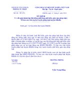 Tờ trình đề nghị thành lập HĐPH huyện