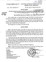 3102 QĐ-BGTVT - Sửa đổi tiêu chuẩn cụ thể đối với người dự thi tuyển chức danh Cục trưởng Cục Đường thủy nội địa Việt Nam