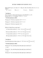 ĐỀ TRẮC NGHIỆM TOÁN CHƯƠNG 1 ĐẠI SỐ 11 (ĐỀ SỐ 3)