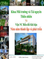 Hội nghị Khoa học Khoa Môi trường & TNTN kết hợp với Viện NC Biến đổi Khí hậu. Năm năm thành lập và phát triển