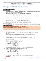 Tóm tắt kỹ thuật sử dụng máy tính cầm tay hổ trợ giải đề thi môn toán THPT 2018