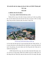 Đề xuất đổi mới xây dựng văn hóa tổ chức tại UBND THành phố hạ long 