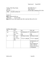 Đề kiểm tra 15 phút môn số học lớp 6 có đáp án 