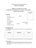 THONG TIN CA NHAN UNG CU VIEN HDQT