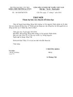 V v Tham dự báo cáo chuyên đề khoa học lúc 14 giờ ngày 30 5 2016