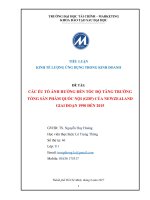 Kinh tế lượng CÁC yếu tố ẢNH HƯỞNG đến tốc độ TĂNG TRƯỞNG TỔNG sản PHẨM QUỐC nội (GDP) của NEWZEALAND GIAI đoạn 1990 đến 2015