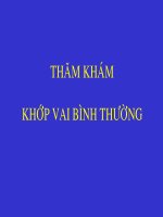 Khám khớp vai bình thường