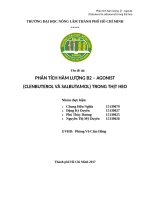 PHÂN TÍCH HÀM LƯỢNG B2 – AGONIST (CLENBUTEROL VÀ SALBUTAMOL) TRONG THỊT HEO
