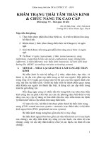 Khám trạng thái tâm thần kinh và chức năng thần kinh cao cấp Y5