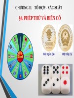 Chương II. §4. Phép thử và biến cố