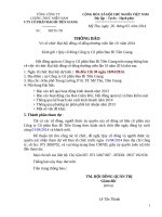 Thông báo V v tổ chức ĐHCĐ thường niên 2014