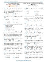 Đề thi thử THPTQG Toán 2018 THPT Chuyên Bắc Ninh  Bắc Ninh