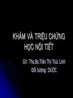 Khám bệnh nhân nội tiết