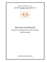 BÁO CÁO TỰ ĐÁNH GIÁ ĐỂ ĐĂNG KÝ KIỂM ĐỊNH CHẤT LƯỢNG GIÁO DỤC TRƯỜNG ĐẠI HỌC