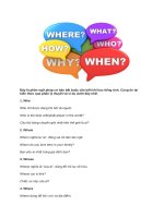 Các từ để hỏi trong tiếng anh