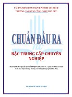 Chuẩn đầu ra bậc Trung cấp CHUAN DAU RA TCCN