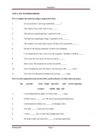 English 6: Exercises for Unit 4 and Unit 5