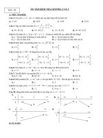 ĐỀ KIỂM TRA 45 PHÚT CHƯƠNG 2 VÀ 3 ĐẠI SỐ 10