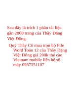 Sự Đồng Biến Và Nghịch Biến Giải Chi Tiết Rất Hay