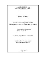 Chính sách Đào tạo, bồi dưỡng cán bộ, công chức từ thực tiễn Bộ Nội vụ