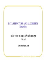 Bài giảng cấu trúc dữ liệu và giải thuật đệ qui   TS  đào nam anh 