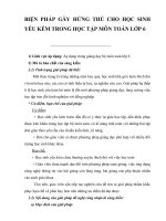 SKKN BIỆN PHÁP GÂY HỨNG THÚ CHO HỌC SINH YẾU KÉM TRONG HỌC TẬP MÔN TOÁN LỚP 6