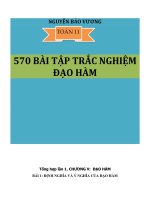 570 bài tập trắc nghiệm đạo hàm (có đáp án)