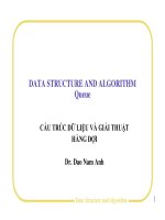 Bài giảng cấu trúc dữ liệu và giải thuật hàng đợi   TS  đào nam anh 